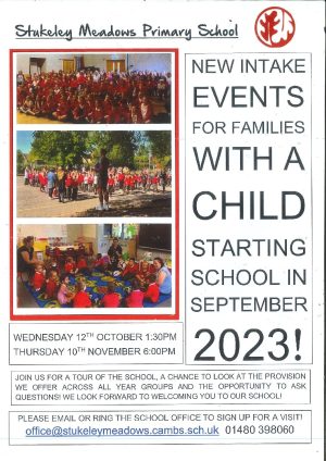 New Intake events for families with a child starting school in September 2023!